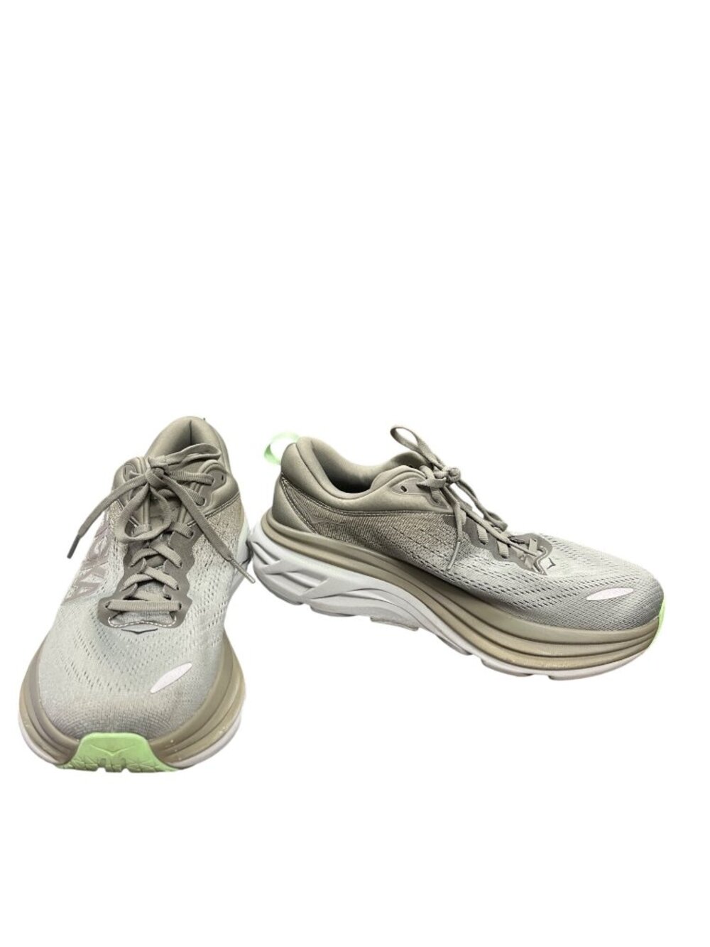 Hoka Bondi 8 wms gray green casual athletic running sneakers sz 9B SKU 10-209